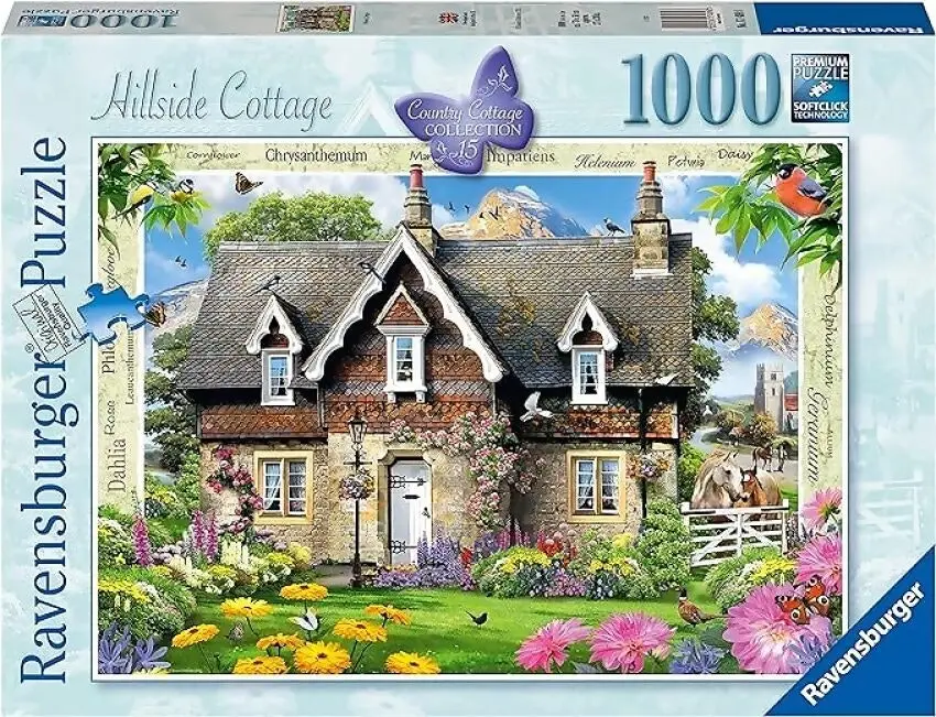 Ravensburger - Hillside Cottage - Country Collection 15 Jigsaw Puzzle 1000 Pieces