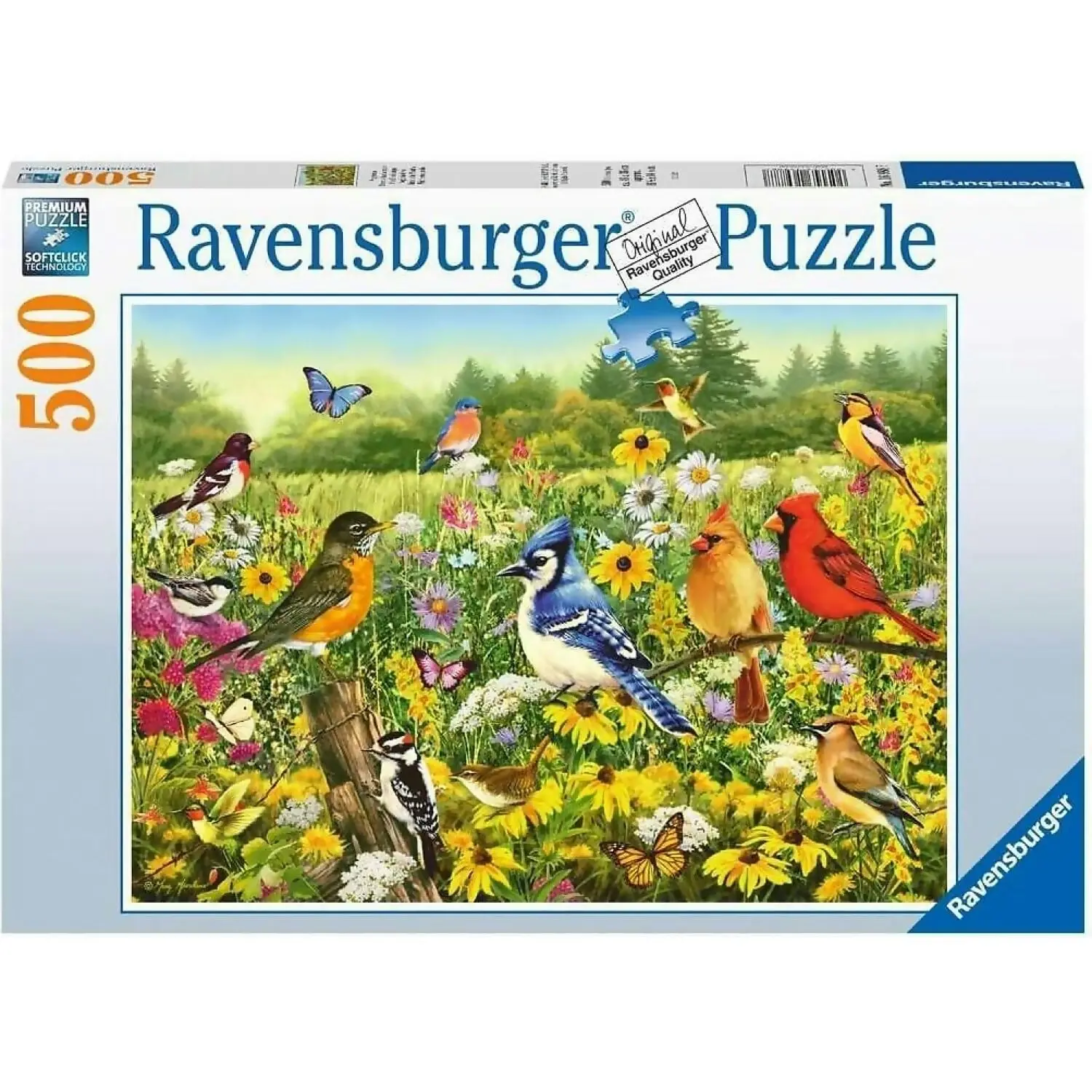 Ravensburger - Birds In The Meadows Jigsaw Puzzle 500pc