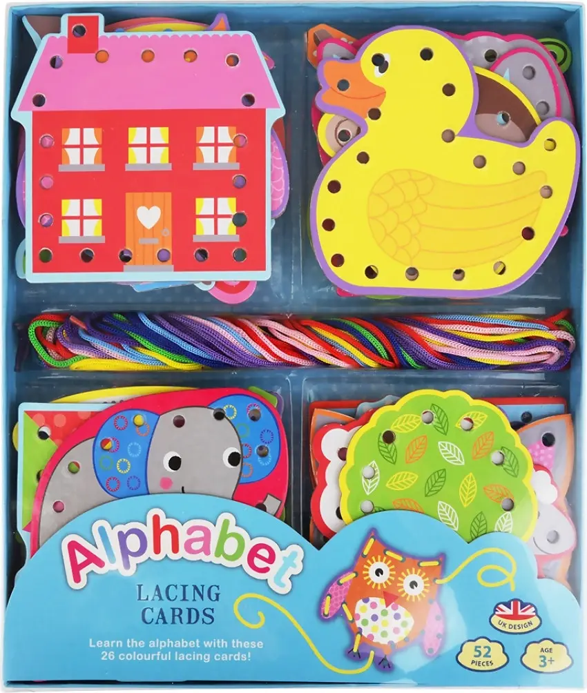 Buddy & Barney - Alphabet Lacing Card Set - Mh