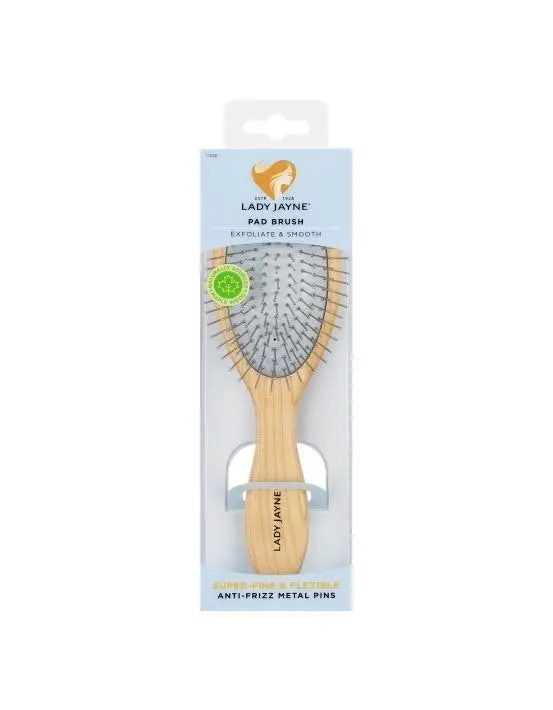 Lady Jayne Exfoliate & Smooth Anti-Frizz Pad Brush Metal Pins