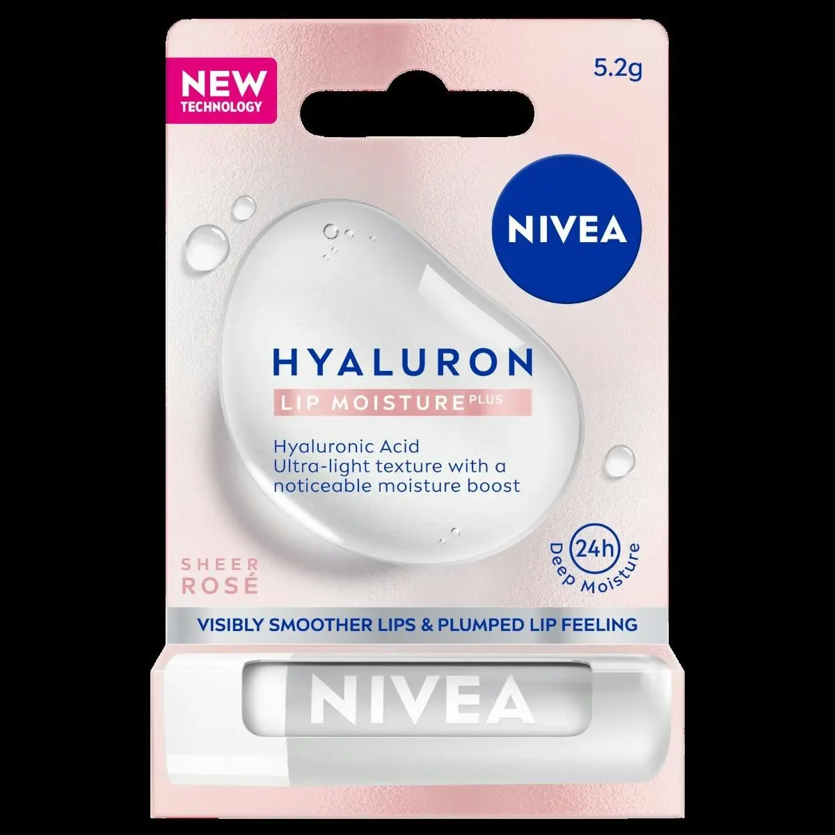 Nivea Hyaluron Lip Moisture Balm Sheer Rose 5.2g