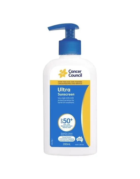 Cancer Council SPF 50+ Ultra Sunscreen Pump 200ml