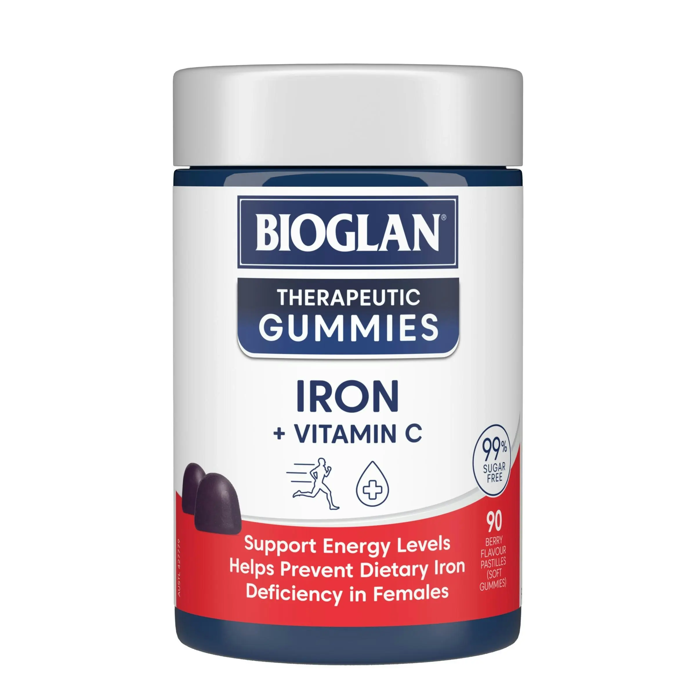 Bioglan Therapeutic Gummies Iron + Vitamin C 90 Gummies