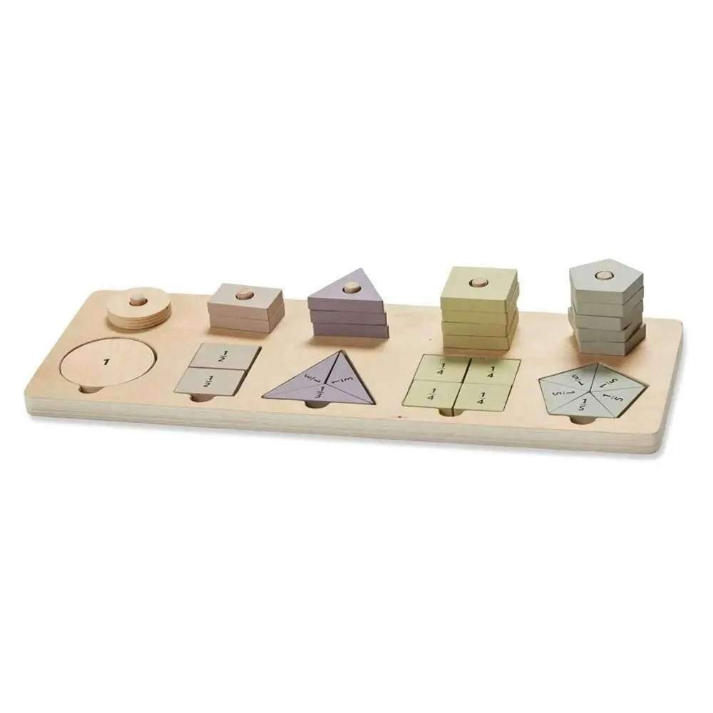 Astrup - Wooden Educational Shapes and Fractions Set