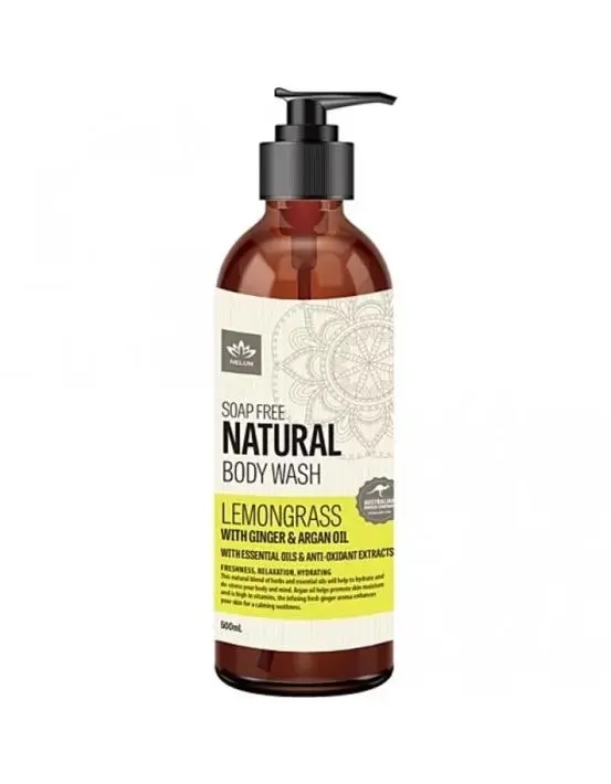 Nelum Body Wash Lemongrass with Argan Oil & Ginger 500 mL