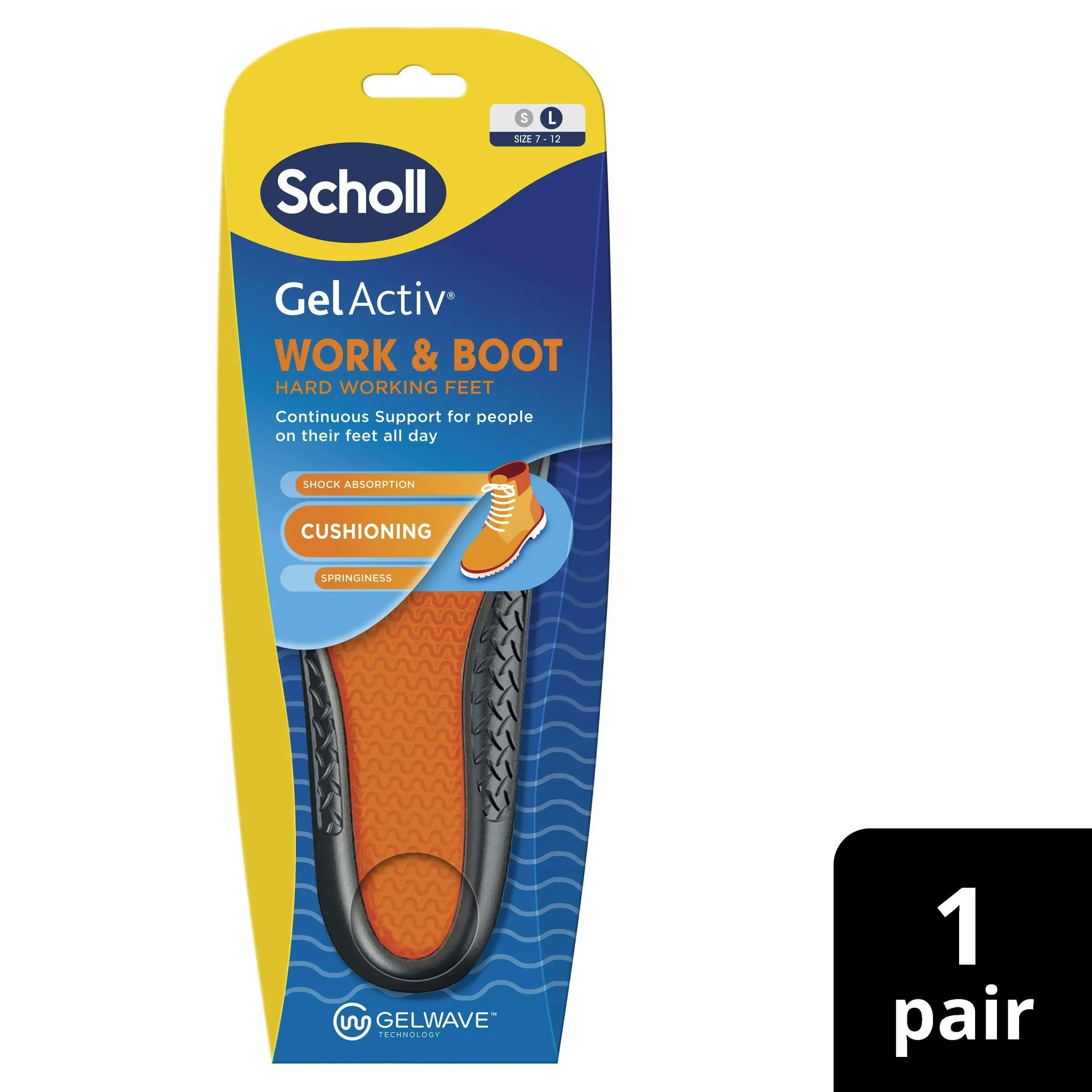 Scholl Gel Activ Insole Work Large