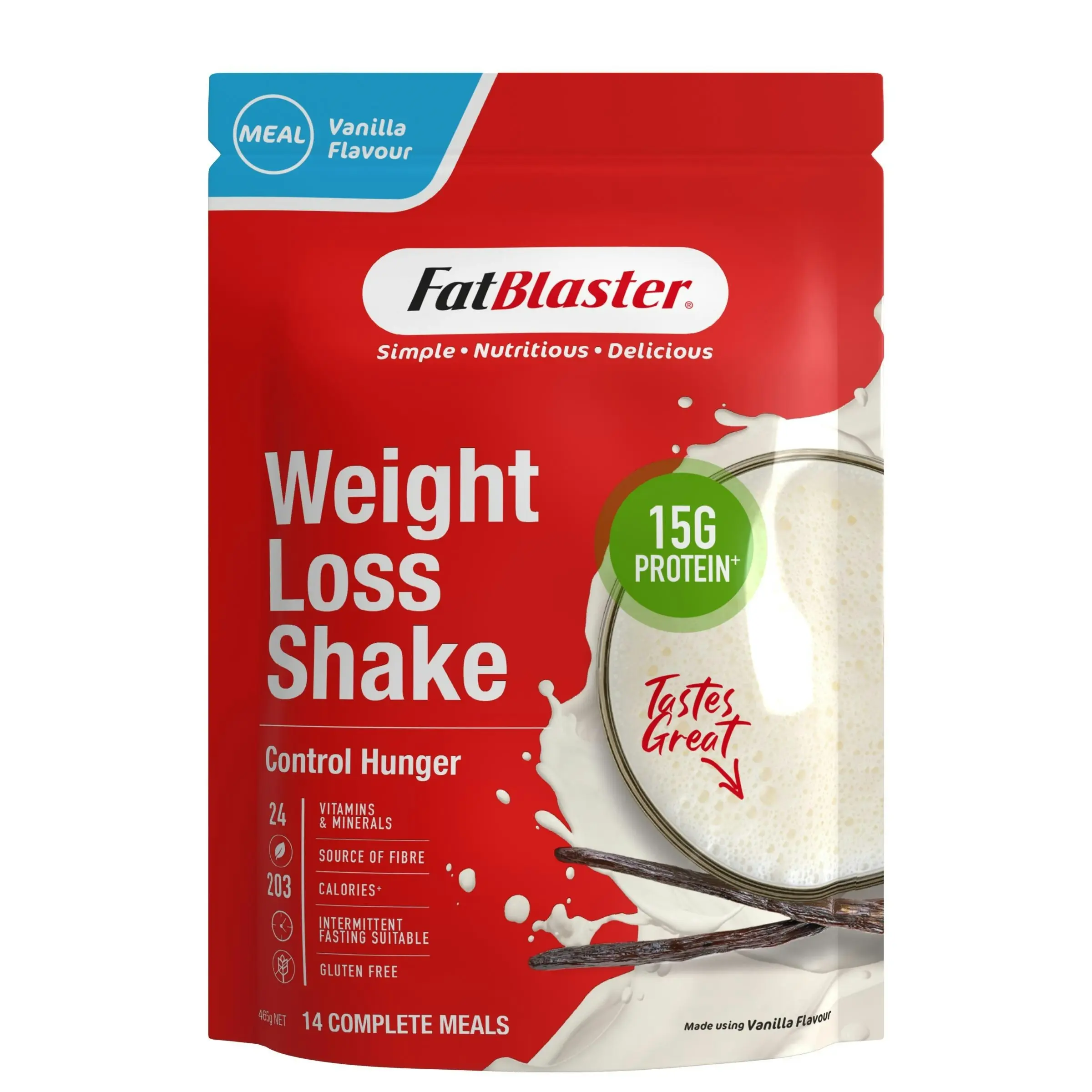 FatBlaster Weight Loss Shake Vanilla 465g