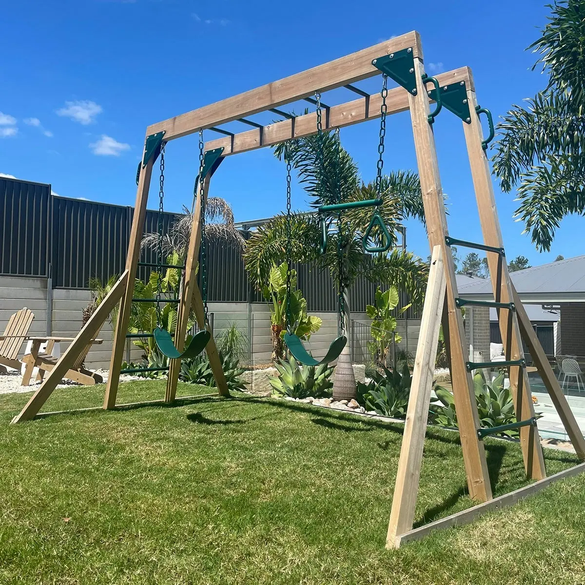 Lifespan Kids Daintree 2-in-1 Monkey Bars & Swing Set