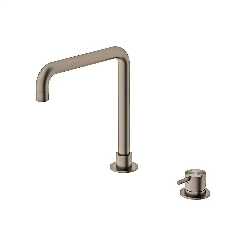 Nero Mecca Hob Basin Mixer Square Spout Brushed Bronze NR221901cBZ