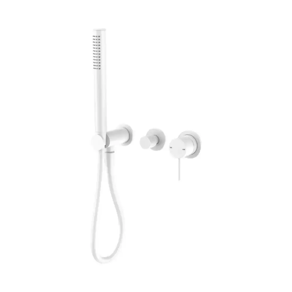 Nero Mecca Shower Mixer Diverter System Seperate Back Plate Matte White NR221903fMW