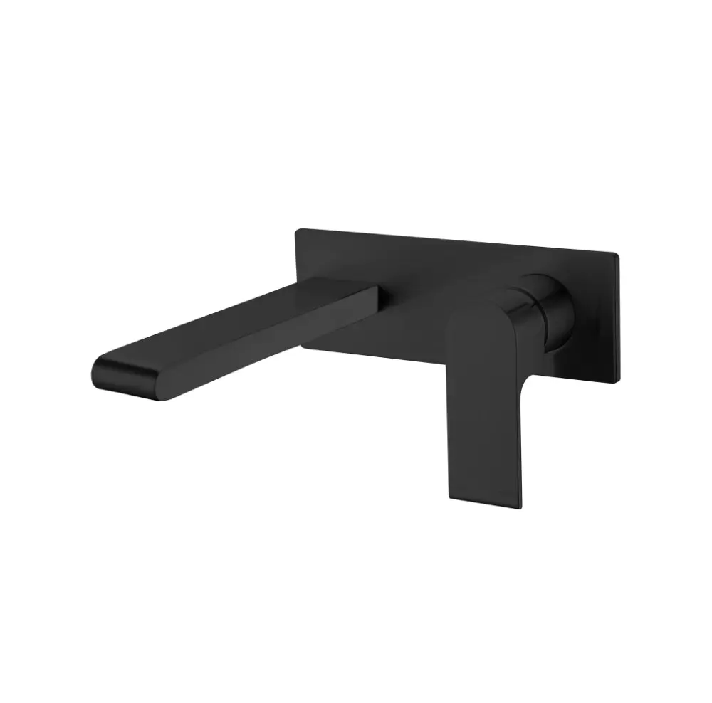 Nero Bianca Wall Basin Mixer Matte Black NR321507AMB