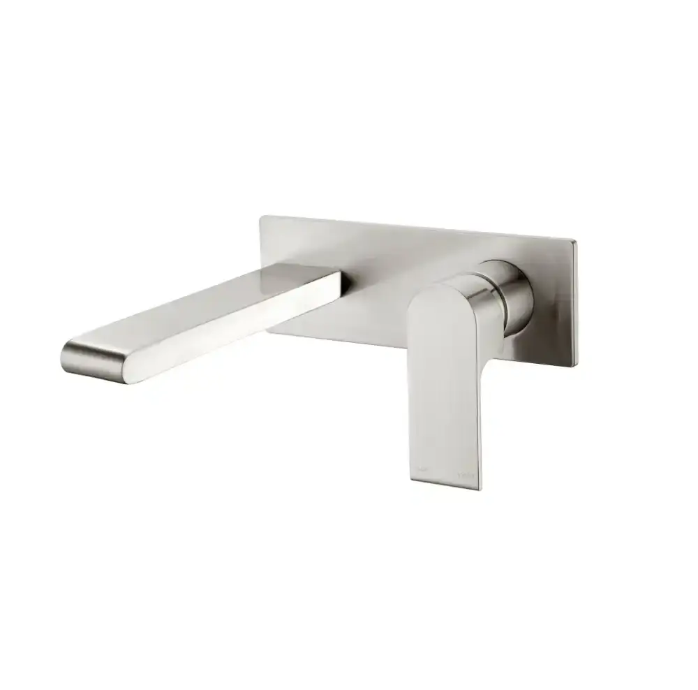 Nero Bianca Wall Basin Mixer Brushed Nickel NR321507ABN