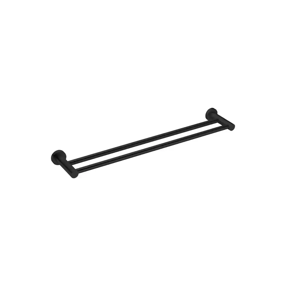 Nero Mecca Double Towel Rail 600mm Matte Black NR1924dMB