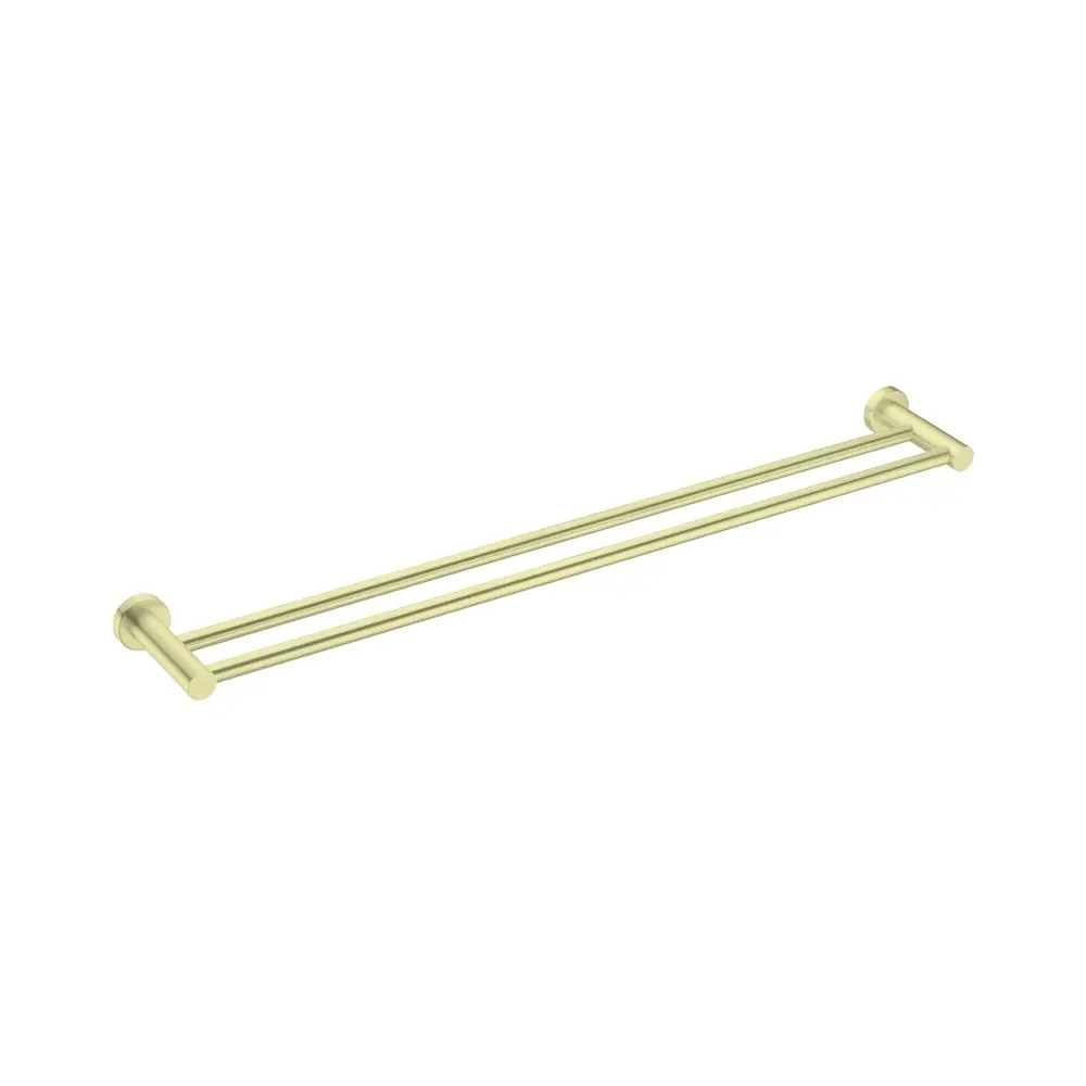 Nero Mecca Double Towel Rail 800mm Brushed Gold NR1930dBG