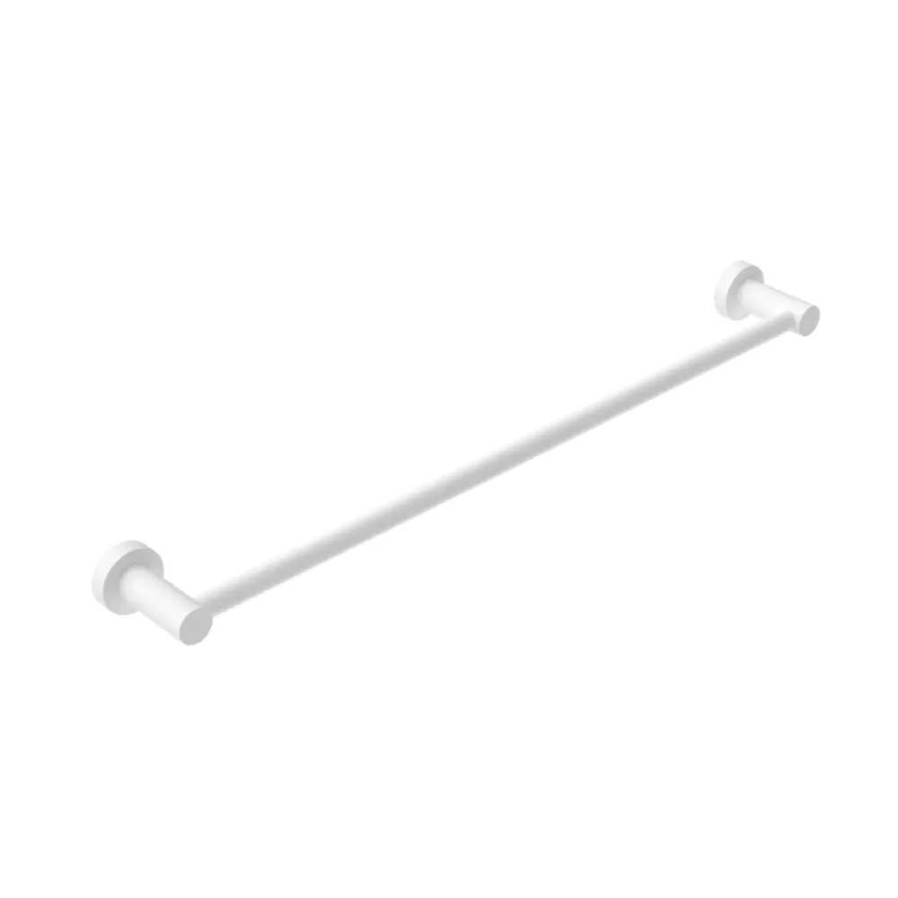 Nero Mecca Single Towel Rail 800mm Matte White NR1930MW