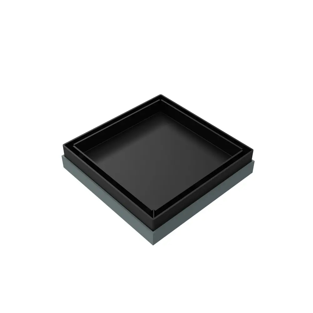 Nero Tile Insert Floor Waste 100mm Outlet Matte Black NRFW002MB