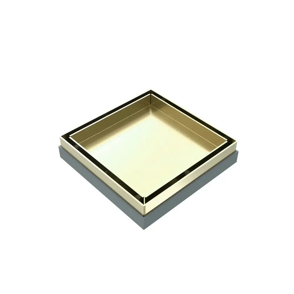 Nero Tile Insert Floor Waste 100mm Outlet Brushed Gold NRFW002BG