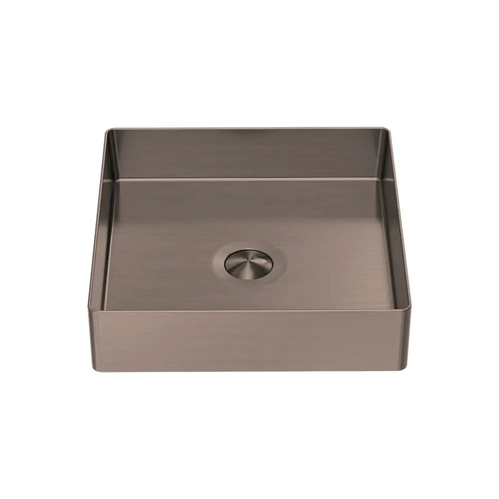 Nero Basin 400mm Square Stainless Steel Brushed Bronze NRB401SBZ