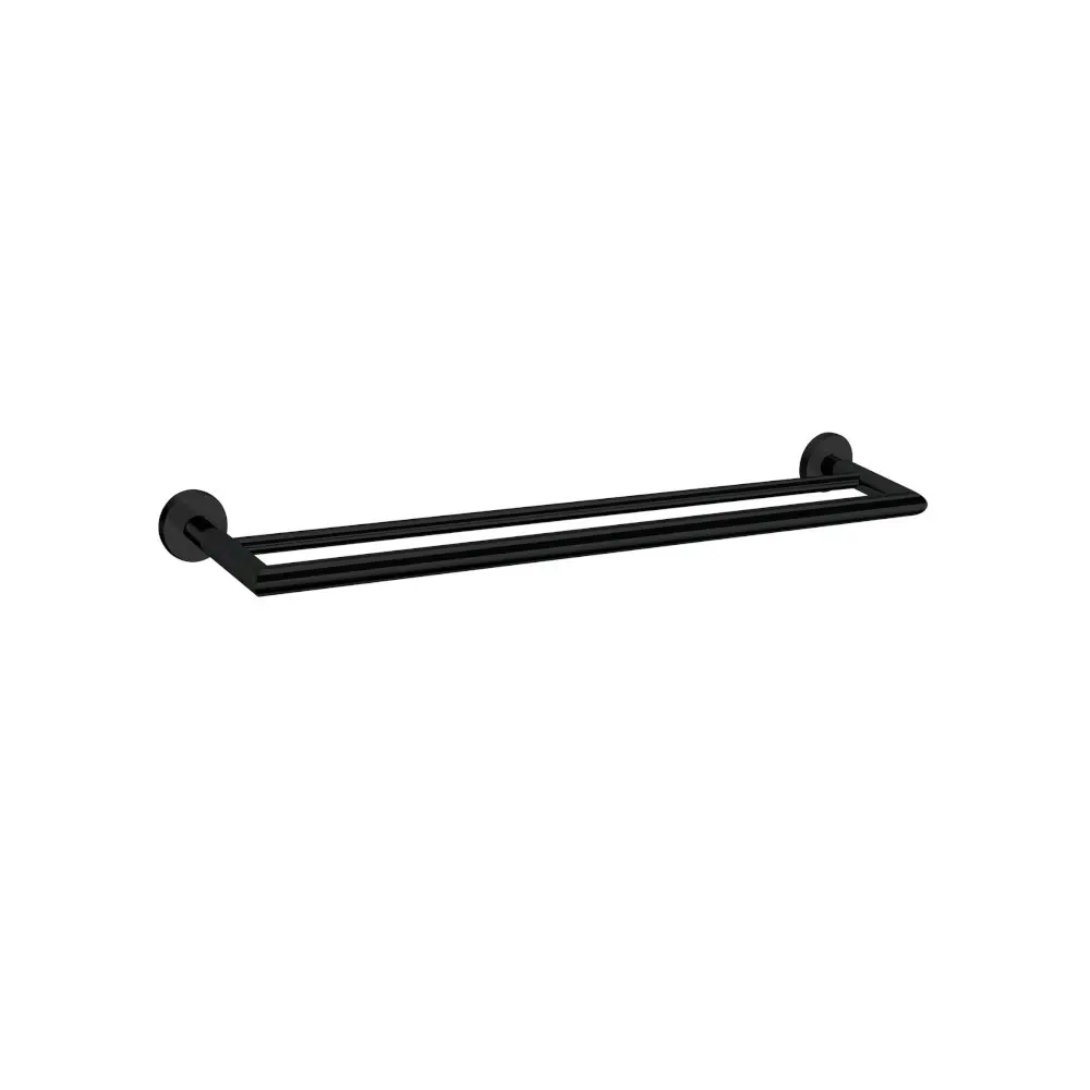 Nero Dolce 700mm Double Towel Rail Matte Black NR3630DMB