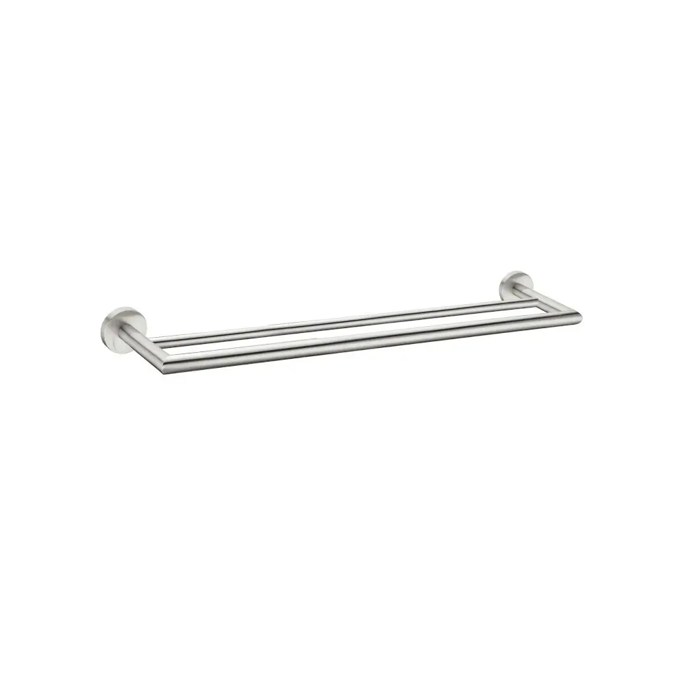 Nero Dolce 700mm Double Towel Rail Brushed Nickel NR3630DBN