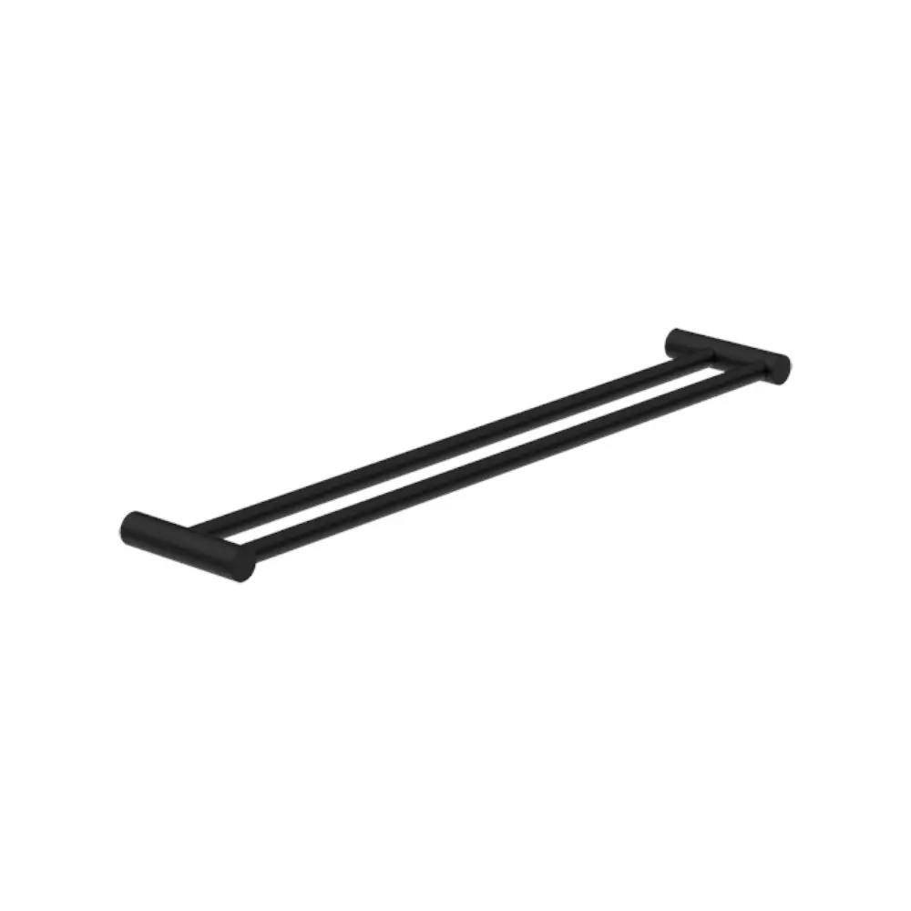 Nero New Mecca Double Towel Rail 600mm Matte Black NR2324DMB