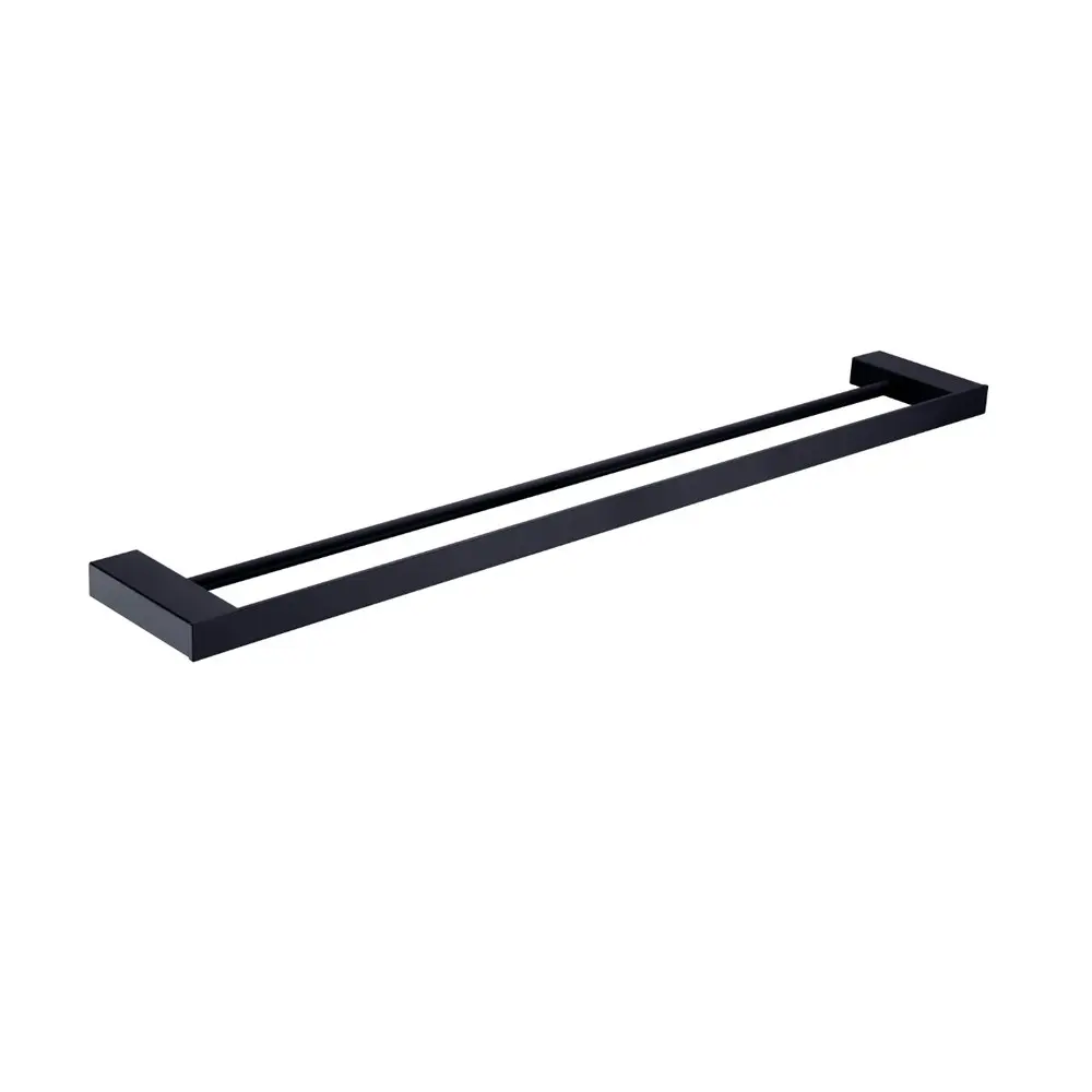 Nero Celia 600mm Double Towel Rail Matte Black NR4624DMB