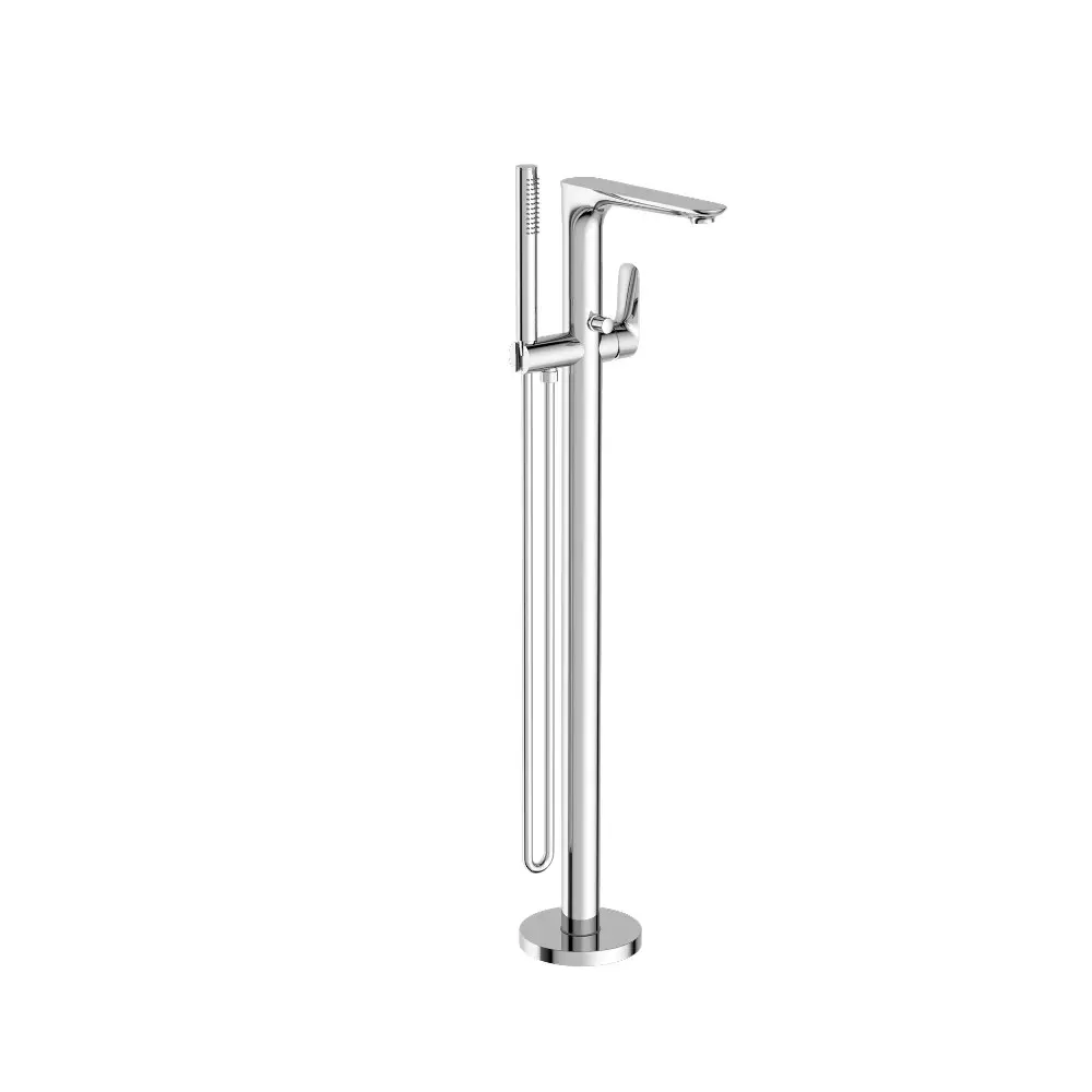 Nero Bianca Floor Standing Bath Mixer With Hand Shower Chrome NR321503ACH