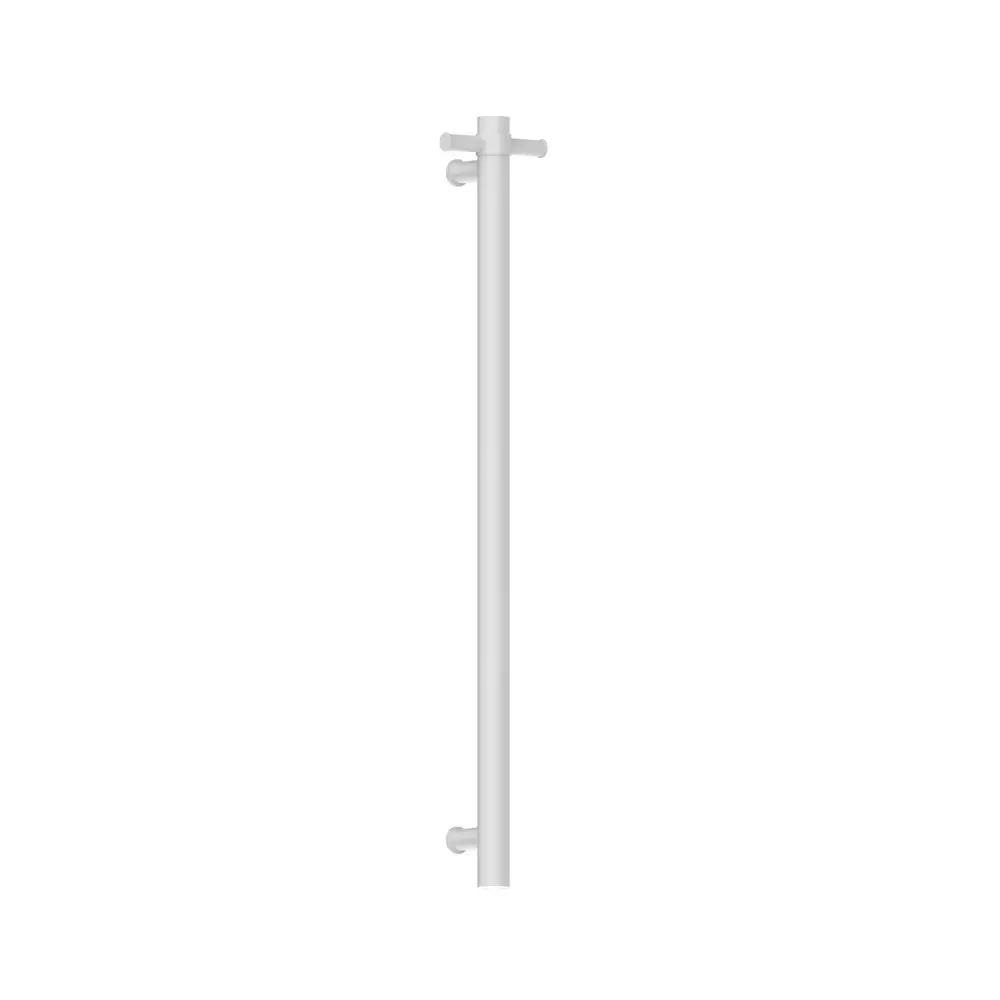 Nero Vertical Heated Towel Rail Matte White NRV900HMW