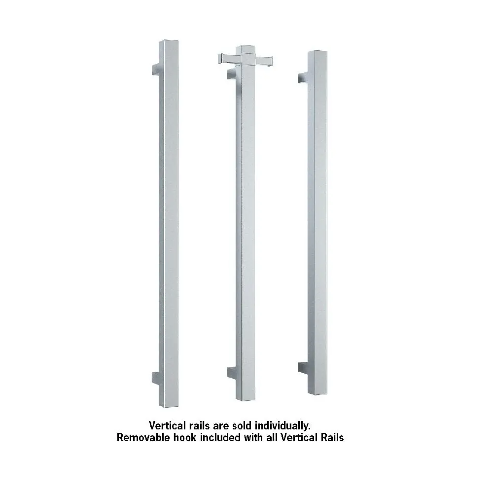 Thermogroup Straight Square Vertical Bar 900x142x100mm (Heated) Polished Stainless Steel VS900SH