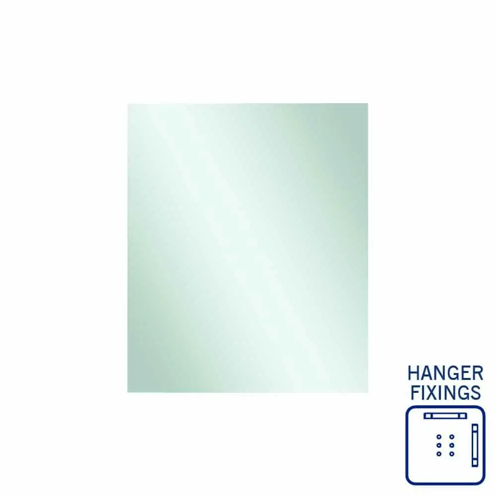 Thermogroup Jackson Rectangle Polished Edge Mirror - 900x750mm with Hangers JS9075HN