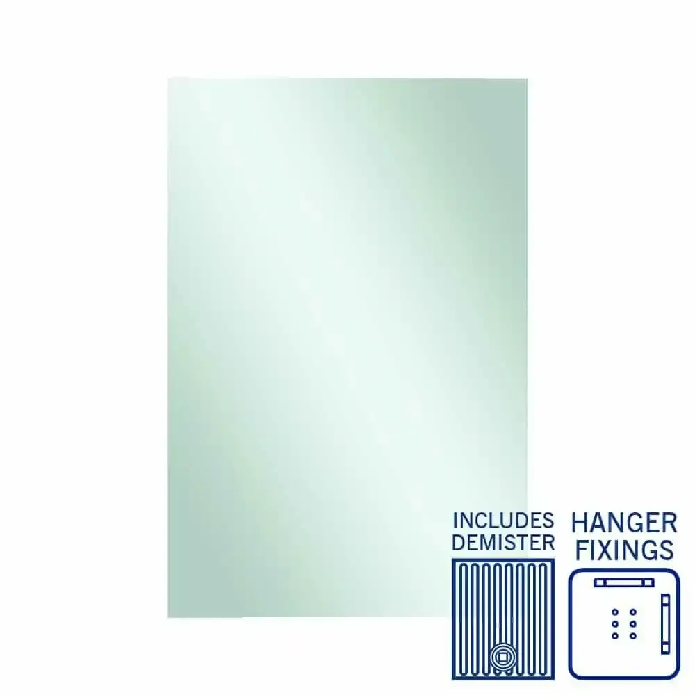 Thermogroup Jackson Rectangle Polished Edge Mirror - 1200x800mm with Hangers and Demister JS1280HND