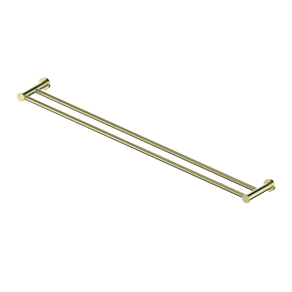 Greens Tesora Double Towel Rail Brushed Brass 213156