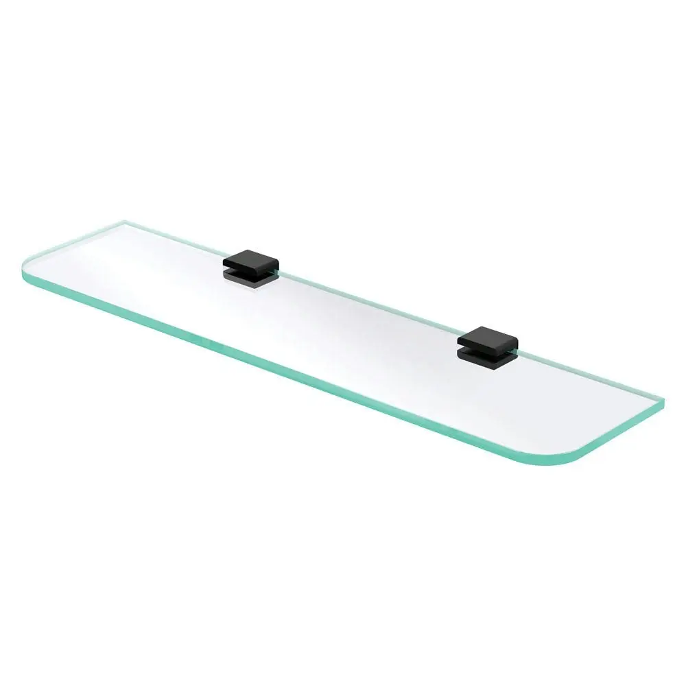 Fienza Tono Glass Shelf 500mm Matte Black 85107MB