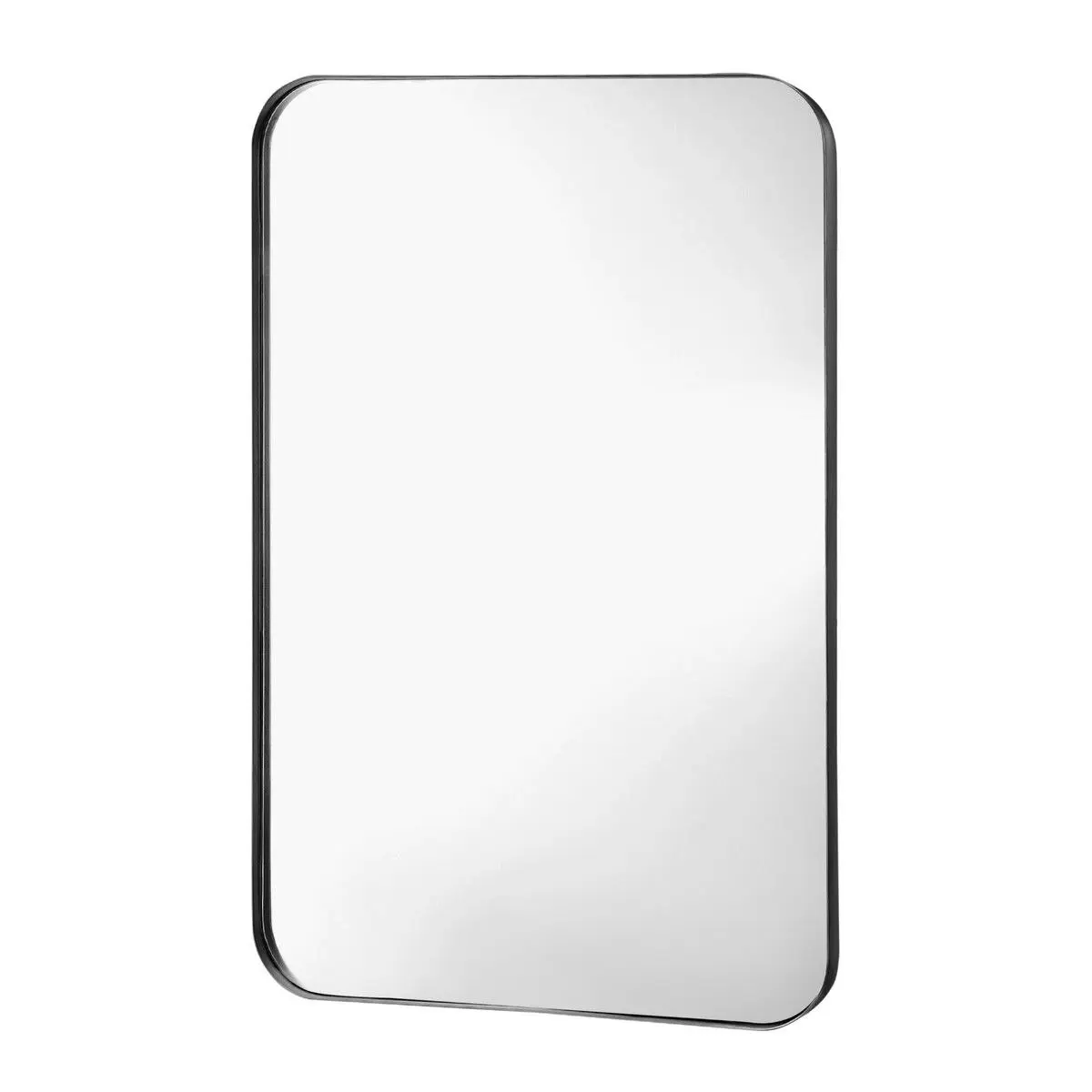 Ausway Black Wall Mirror Bathroom Standing Rectangle Large Framed Vanity Bedroom Hallway Mount Decorative Makeup Shower Shaving