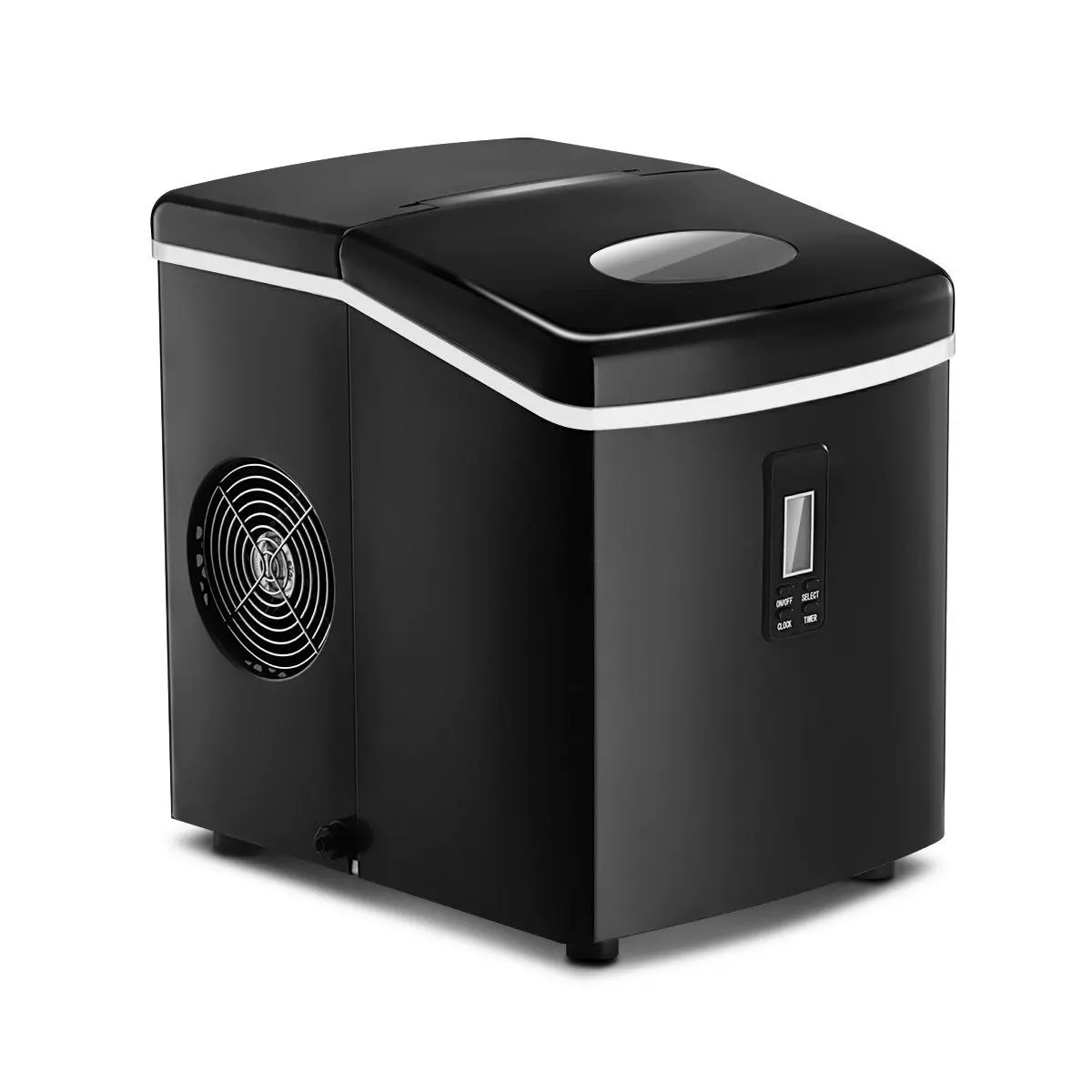 Maxkon Portable Ice Maker Machine Black Coated 3.2 L