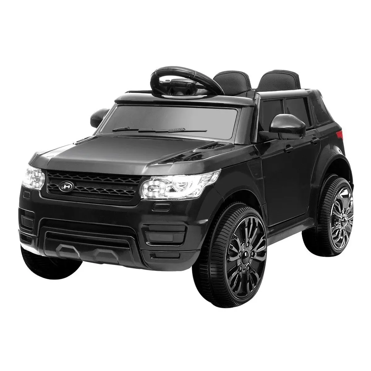 Ausway Dual Door Remote Kids Ride On Car with Safety Belt-Black