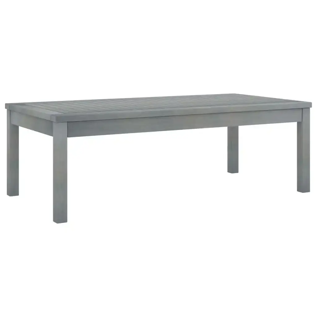 Coffee Table 100x50x33 cm Grey Solid Acacia Wood 311828