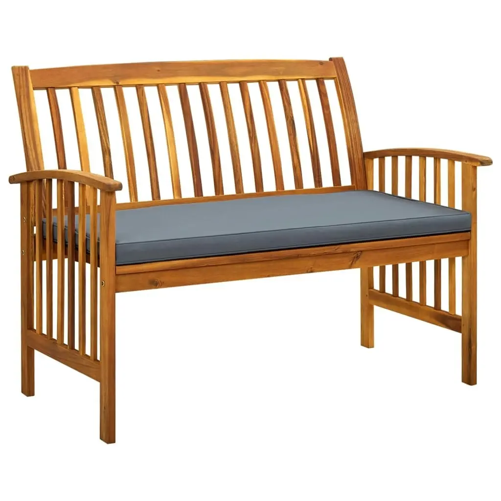 Garden Bench with Cushion 119 cm Solid Acacia Wood 312133