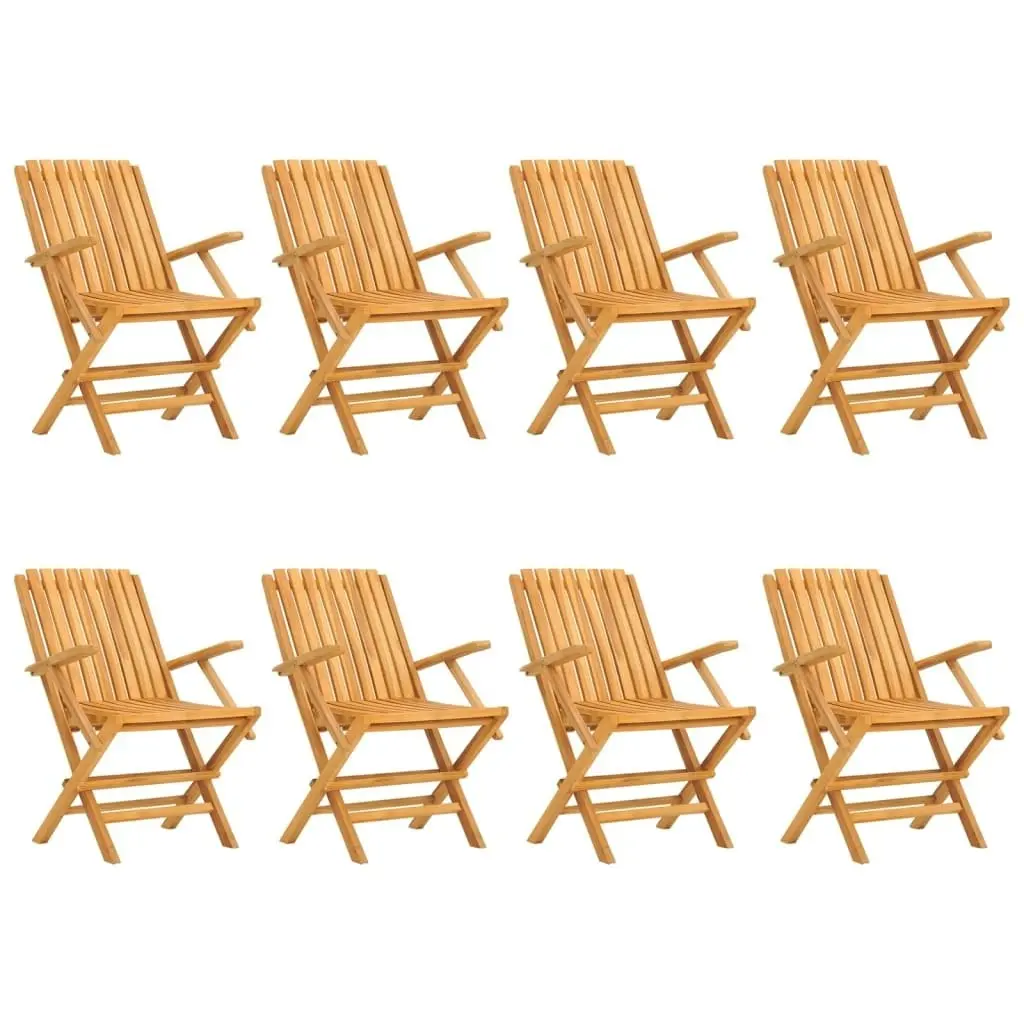 Folding Garden Chairs 8 pcs 61x67x90 cm Solid Wood Teak 3155057