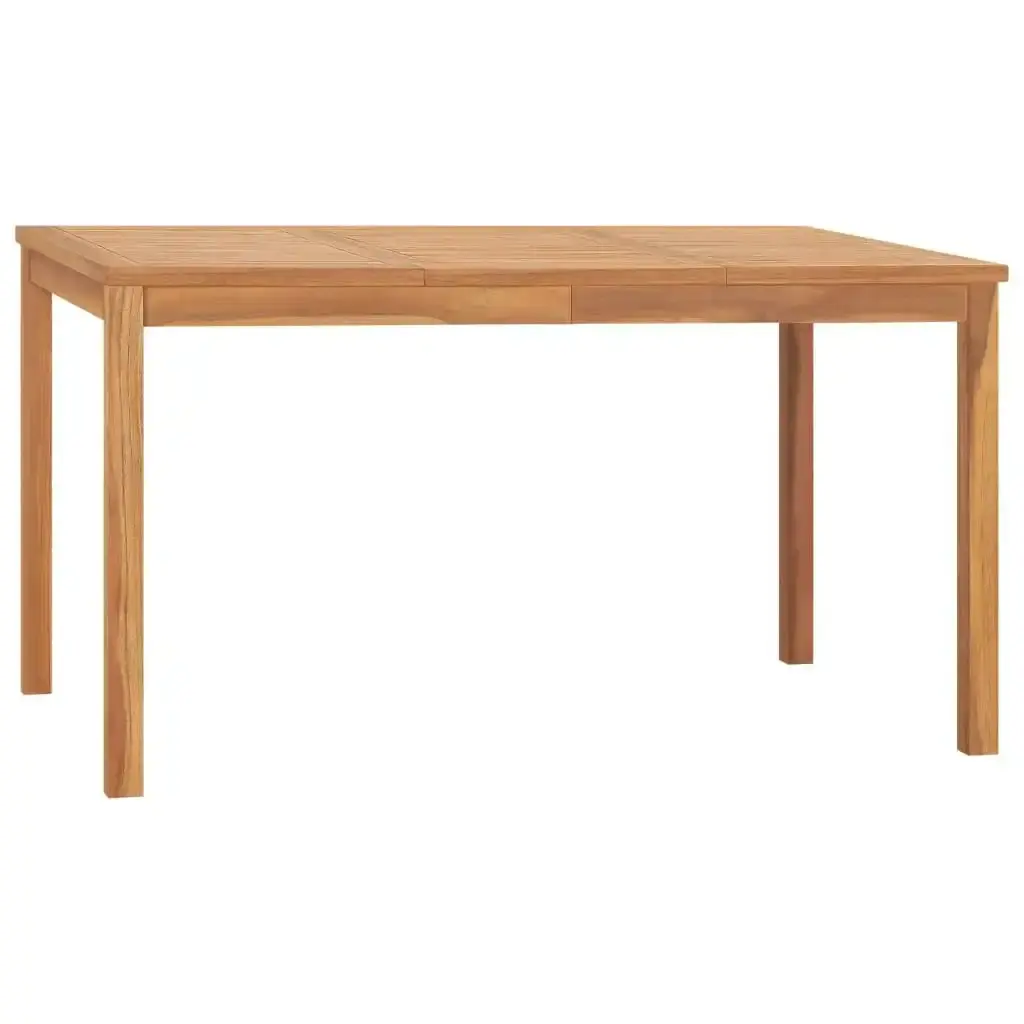 Garden Dining Table 140x80x77 cm Solid Teak Wood 315619