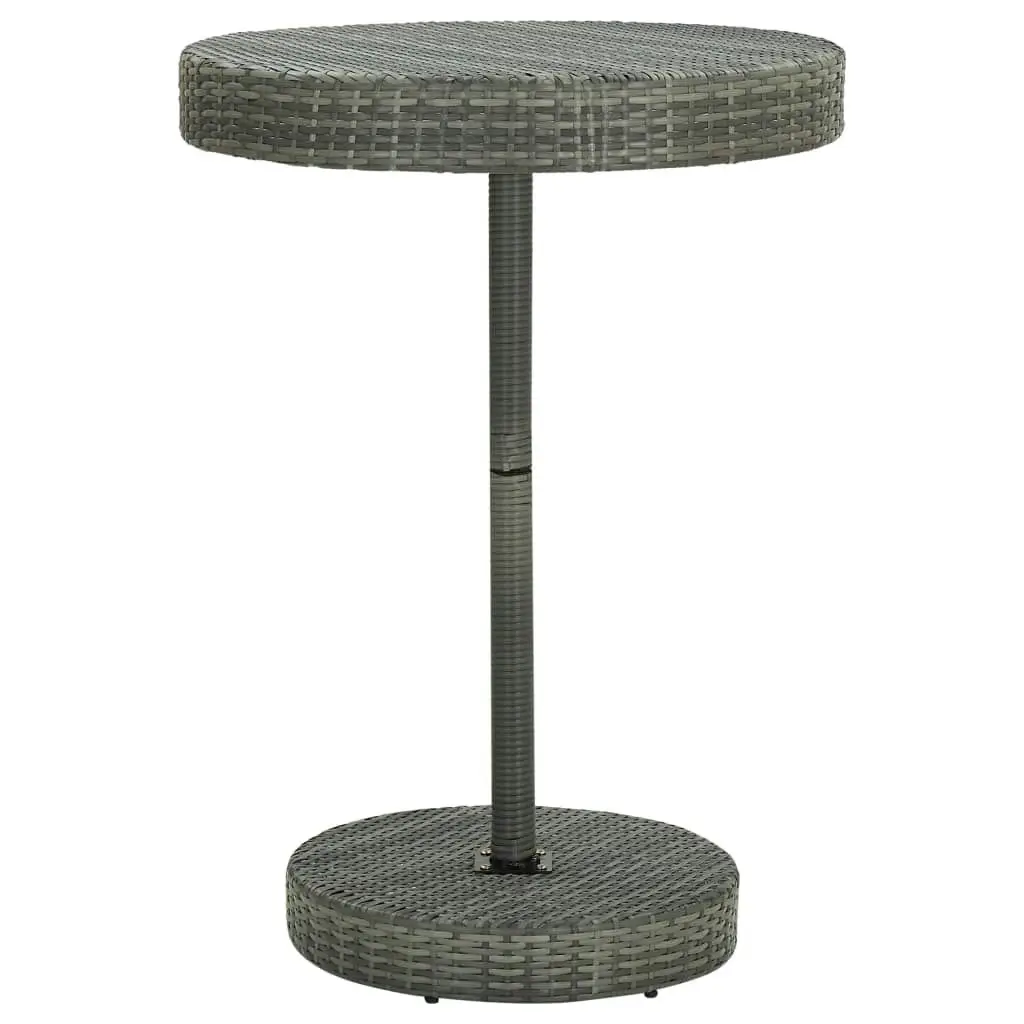 Garden Table Grey 75.5x106 cm Poly Rattan 45860