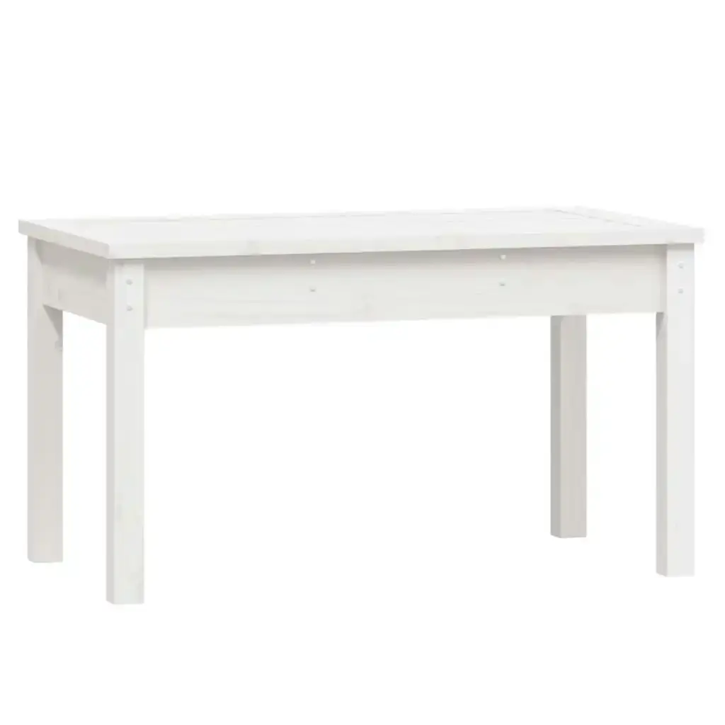 Garden Bench White 80x44x45 cm Solid Wood Pine 823998