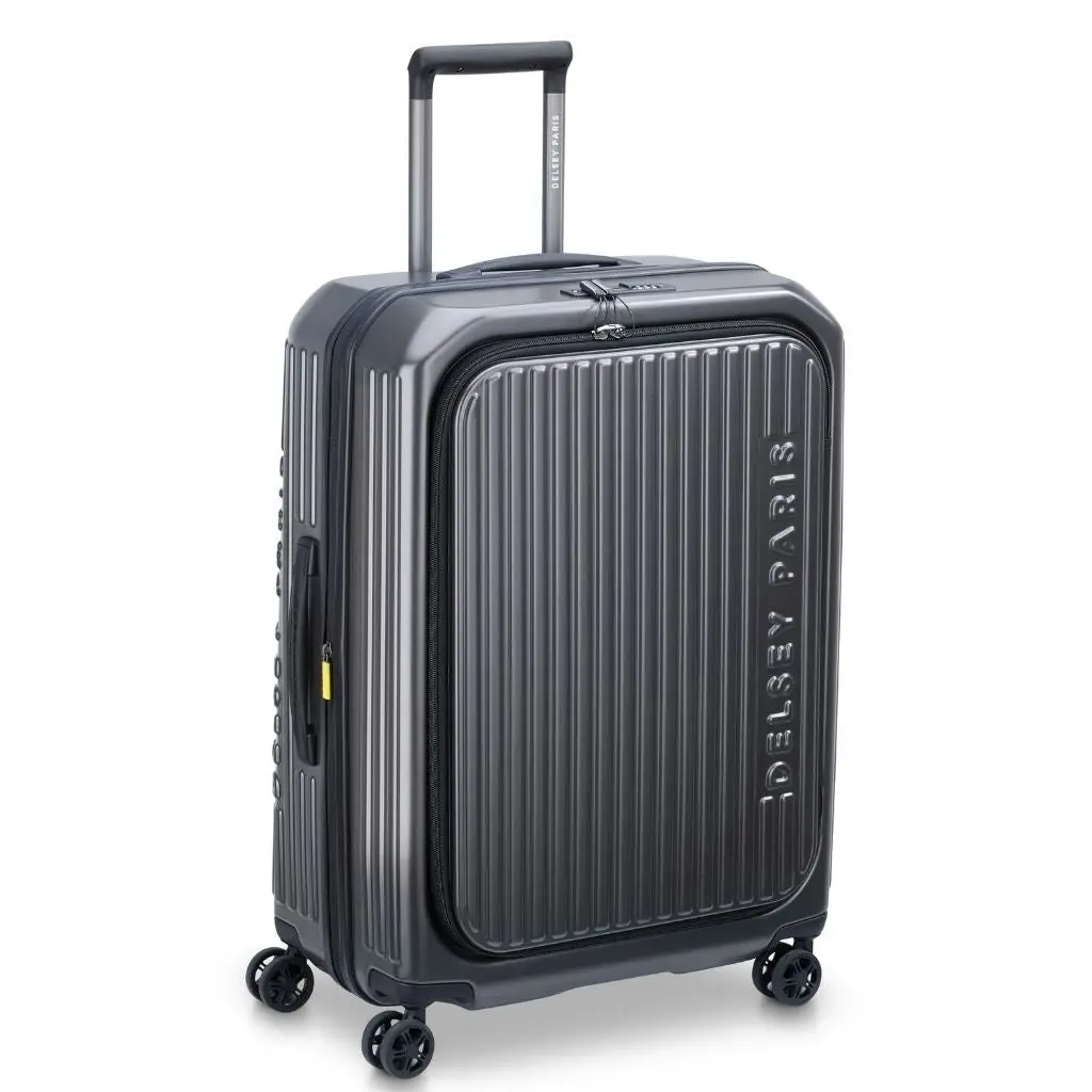 DELSEY Securitime ZIP Top Opening 66cm Medium Exp Luggage - Anthracite