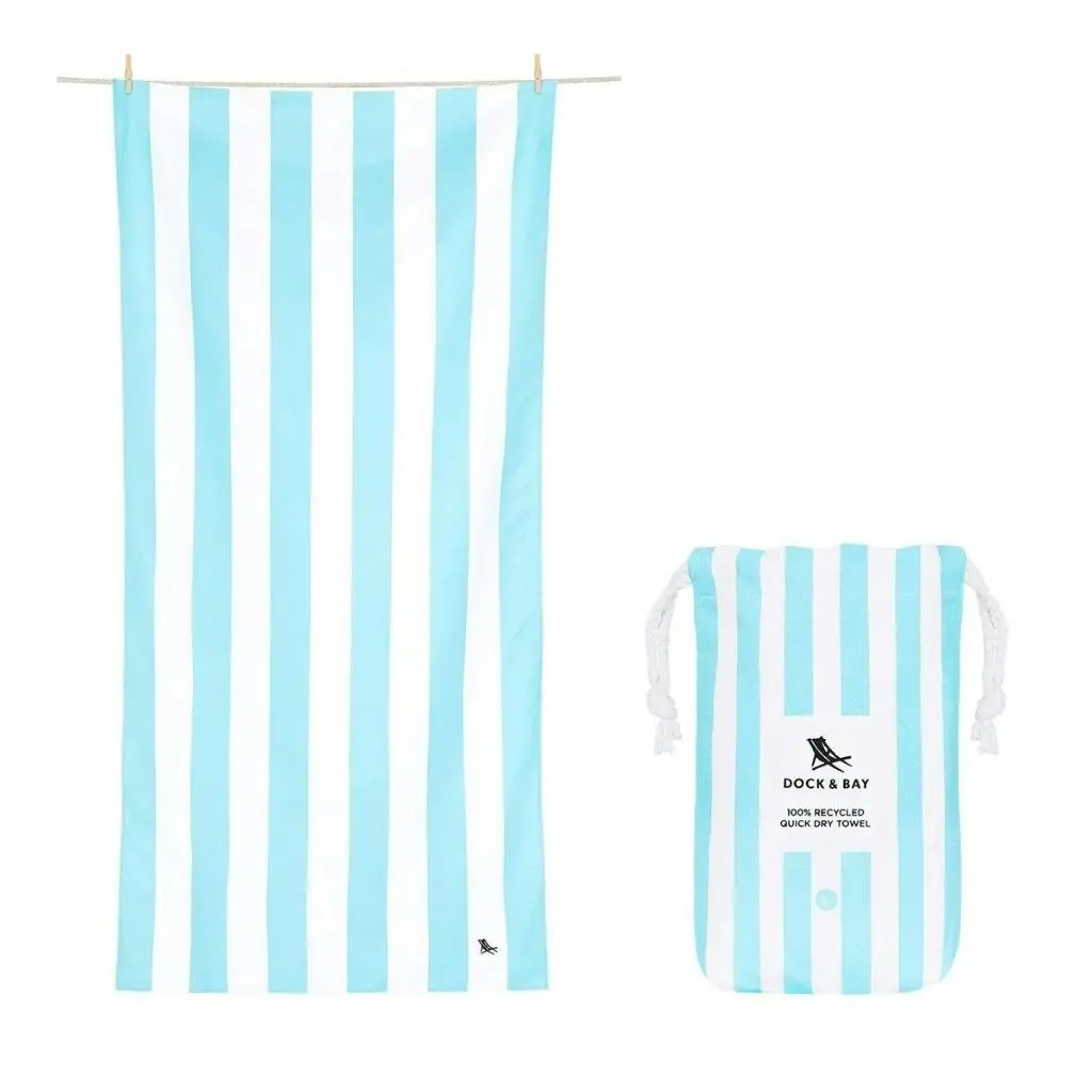 Dock & Bay Beach Towel Cabana Light Collection XL - Tulum Blue