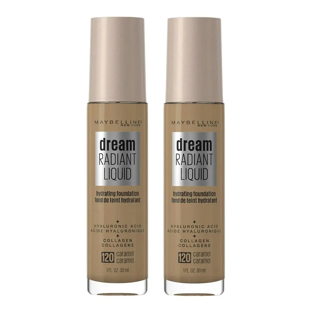 Maybelline Dream Radiant Liquid Foundation 30ml 120 Caramel - 2 Pack