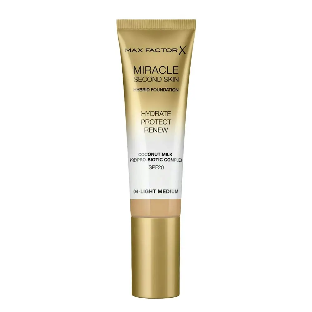 Max Factor Miracle Second Skin Hybrid Foundation 30ml 04 Light Medium