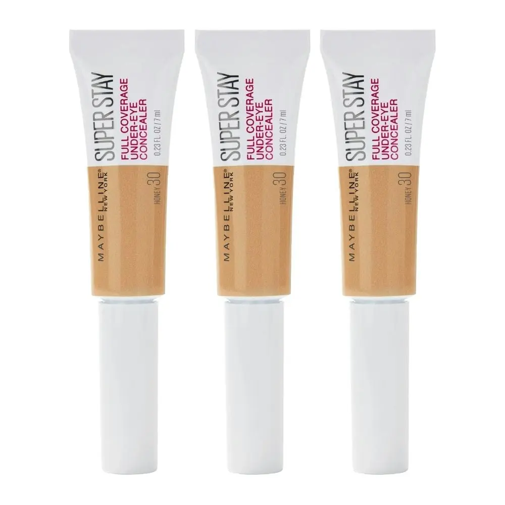 Maybelline Super Stay Full Coverage Under-eye Concealer 6ml 30 Honey - 3 Pack