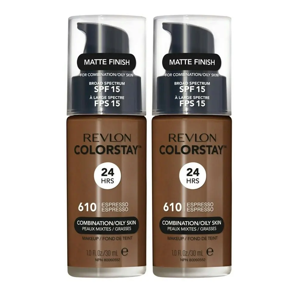 Revlon Colorstay Makeup Combination/ Oily Skin 30ml 610 Espresso - 2 Pack