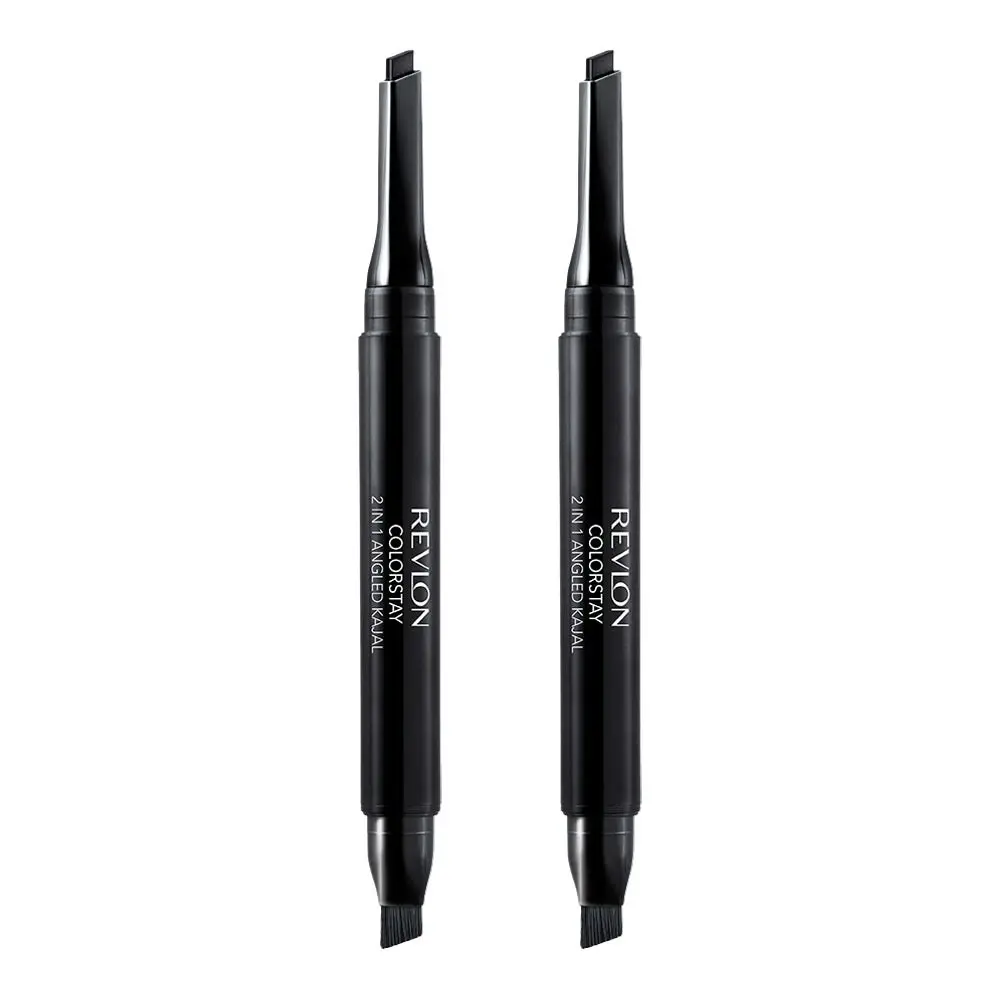 Revlon Colorstay 2-in-1 Angled Kajal Eyeliner 0.28g 101 Onyx - 2 Pack