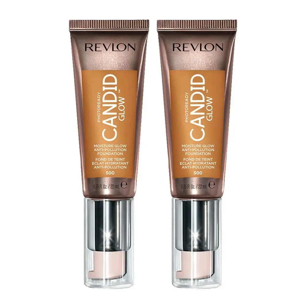 Revlon Photoready Candid Glow Moisture Glow Foundation 22ml 500 Almond - 2 Pack